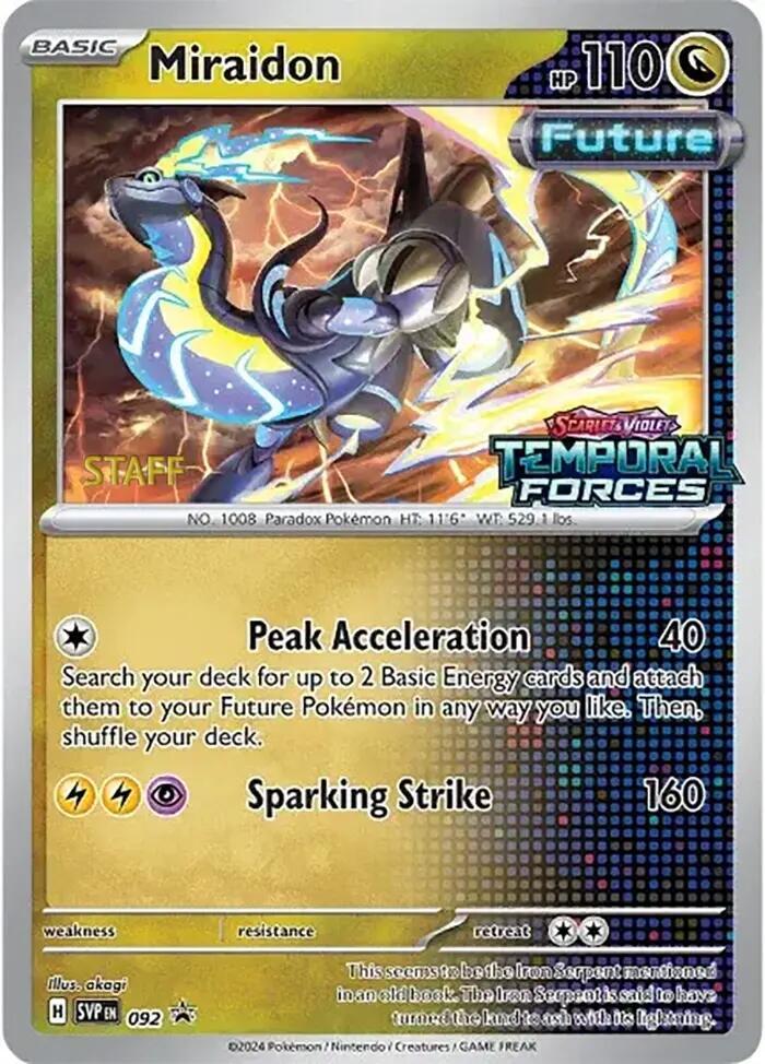 Miraidon - 092 (Prerelease) [Staff]