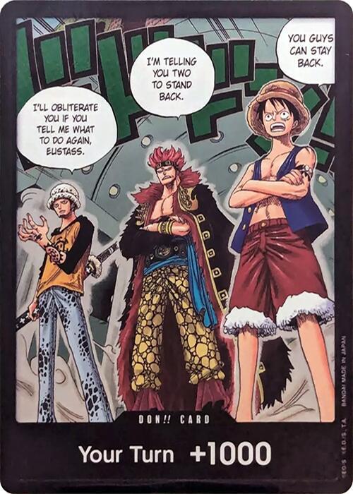DON!! Card (Trafalgar Law Eustass Kid and Monkey.D.Luffy) (Double Pack Set Vol. 4)